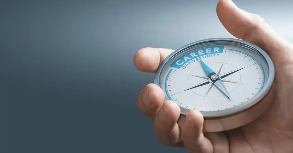 yacht crew member with career opportunity compass to control professional life