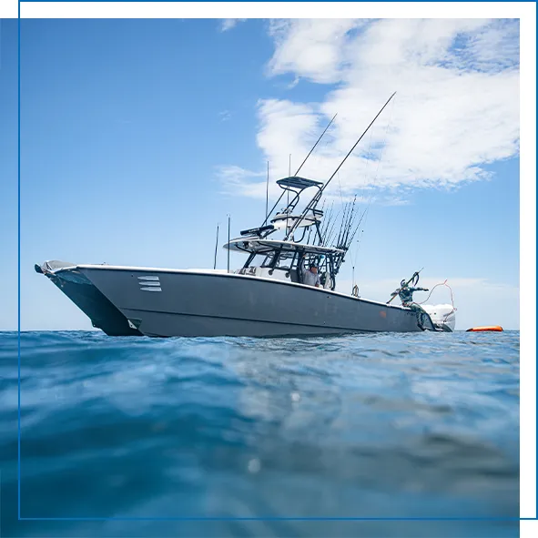 37ft Freeman tender on a fishing excursion from FunAir FunYacht MY Rule No 1