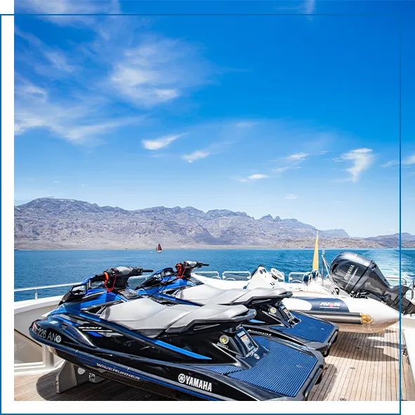 Jet Skis and Tender superyacht toys on FunYacht Rule No 1