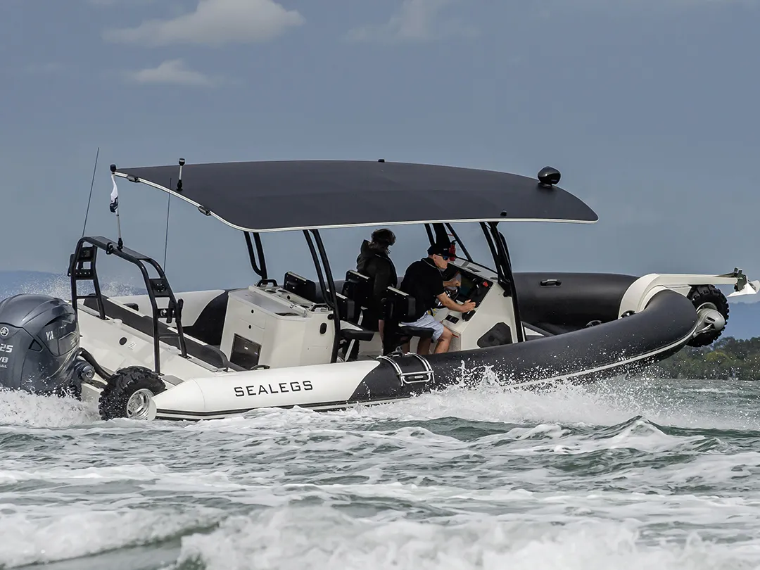 A Sealegs amphibious superyacht tender