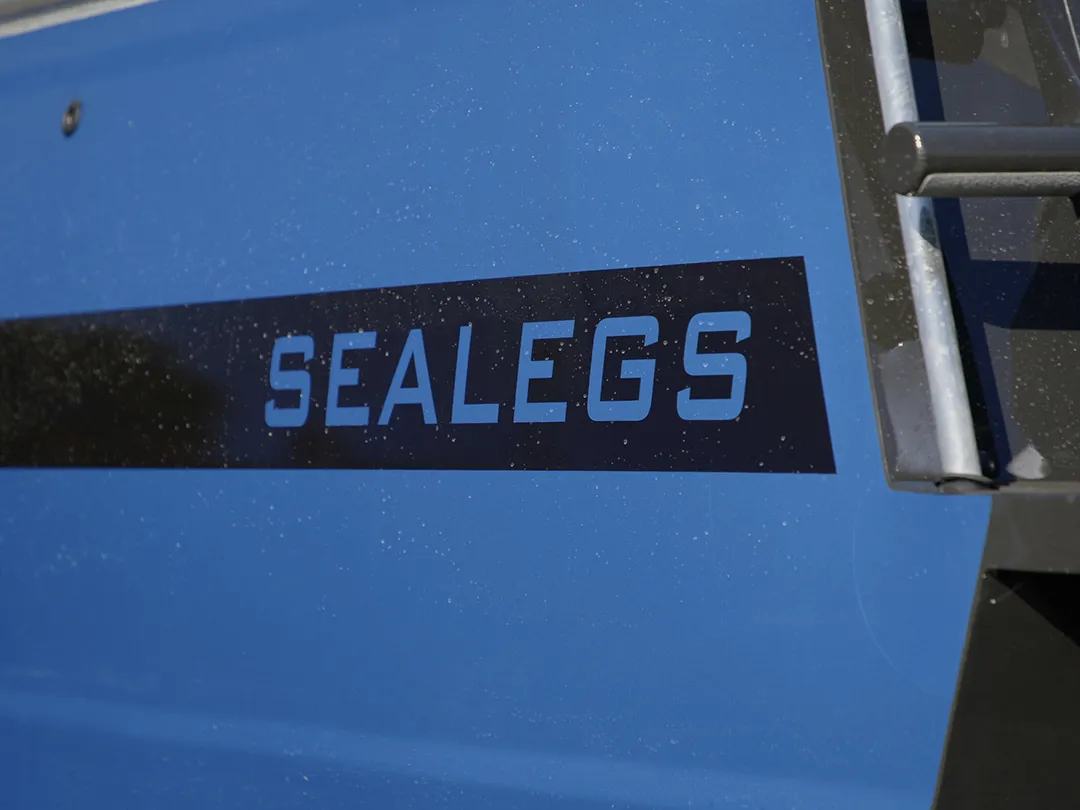 Branding on a Sealegs luxury yacht tender