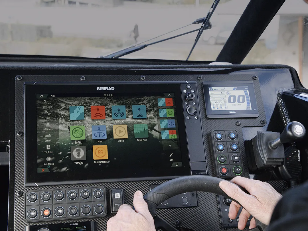 The display screen on a Sealegs tender