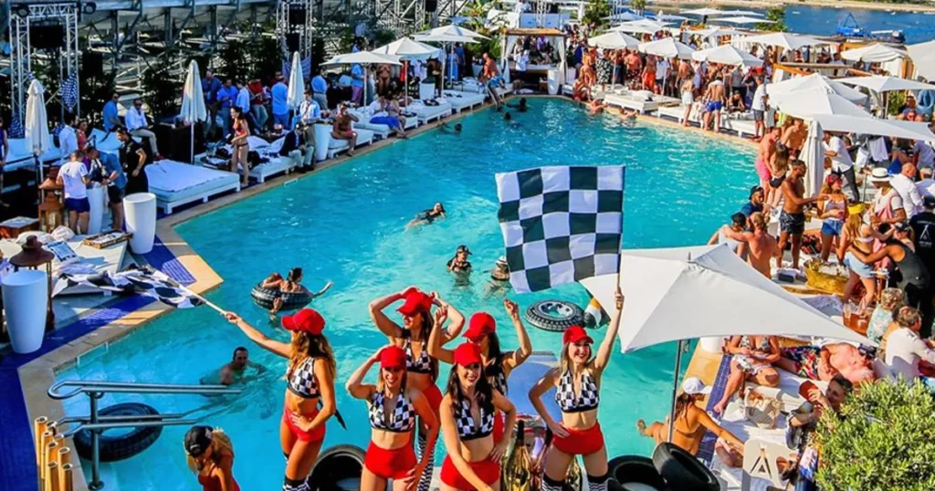 superyacht guests partying in Monaco credit @nikkibeachmontecarlo