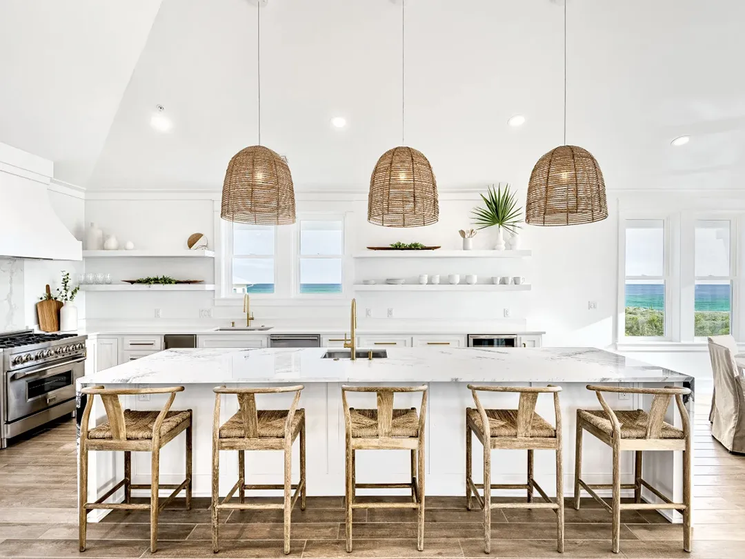 the kitchen of a luxury holiday rental for yacht crew via Savvy