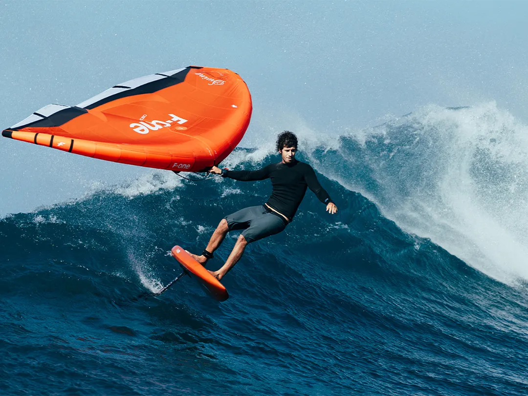 Yacht crew surfing with F-One system