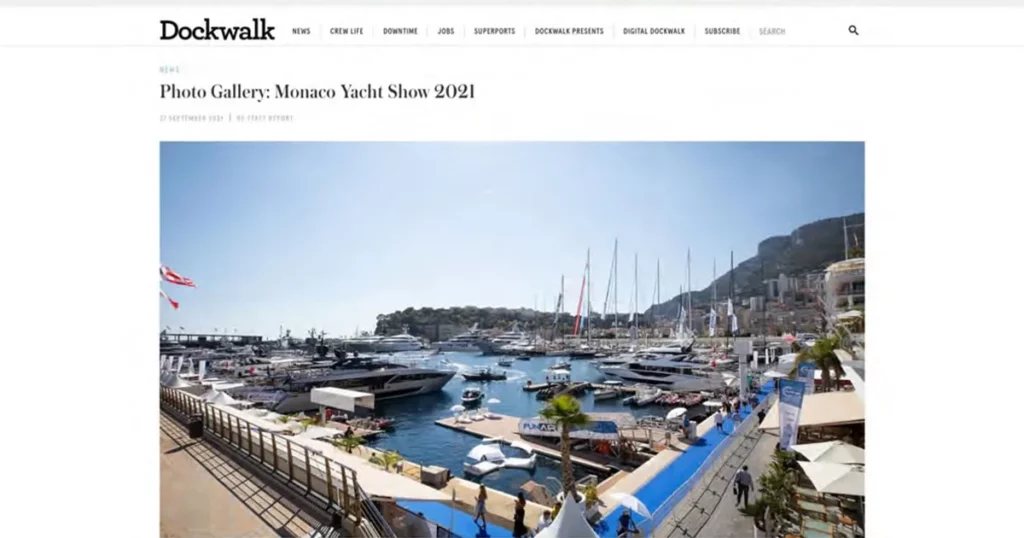 Dockwalk_ FunAir Prominently Featured at Monaco Yacht Show 2021