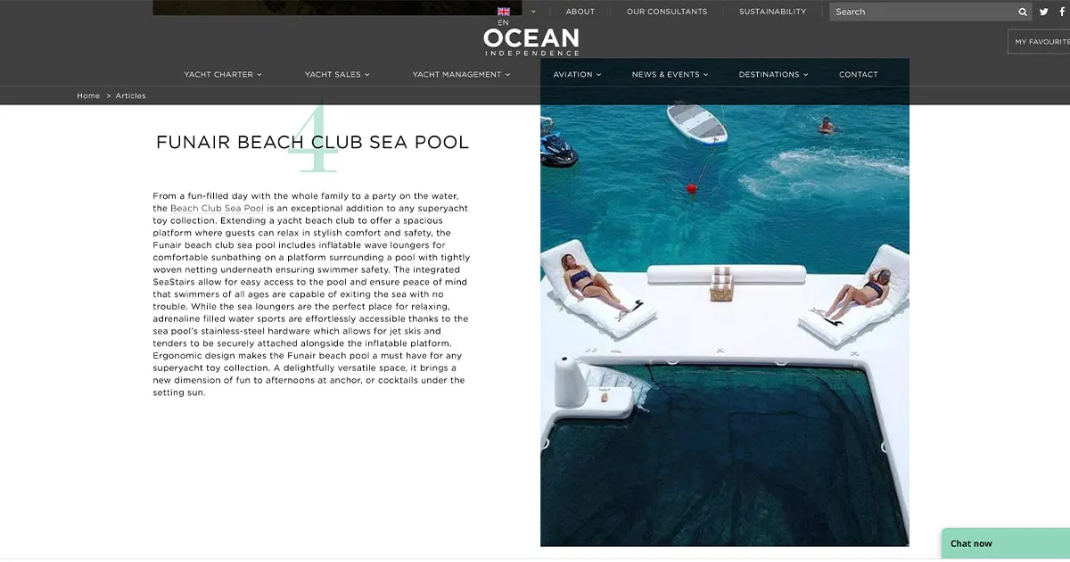 Ocean Independence_ FunAir’s Beach Club Sea Pool Named a Top Superyacht Water Toy for 2024