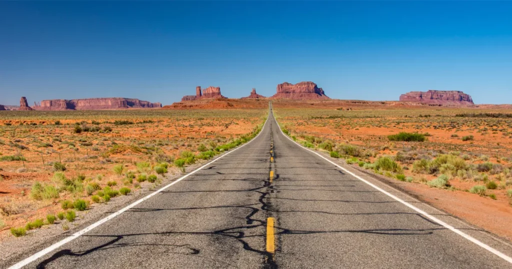 Desert view taken by crew from a charter superyacht during a road trip.