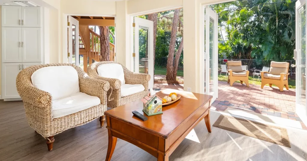 Gulf Breeze living area and patio