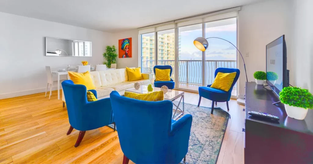 Ocean Front Views living area