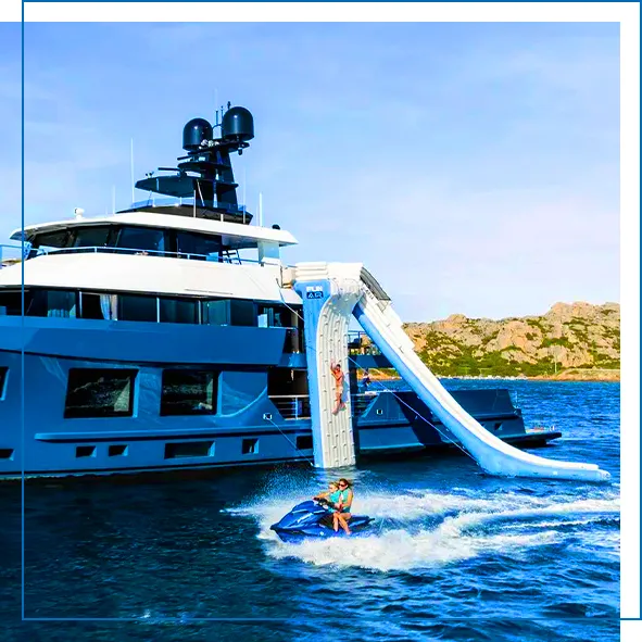 FunAir Yacht SLide and Climbing Wall on FunYacht King Benji