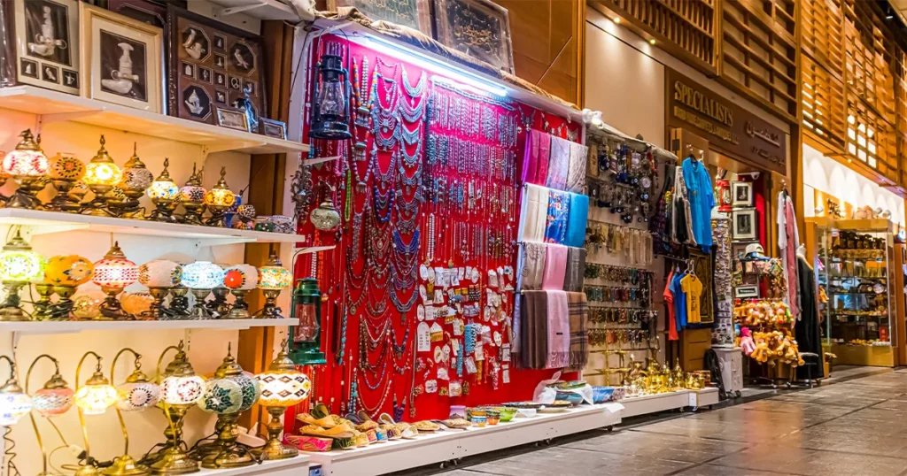 Indoor Souk Shopping for luxury yacht crew at the World Trade Center Mall Abu Dhabi