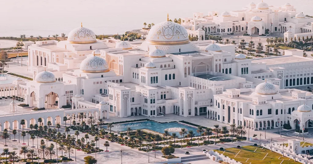 Qasr Al Watan royal palace and president residency in Abu Dhabi UAE