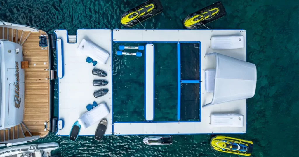 the superyacht toys collection from FunAir on charter superyacht Milestone