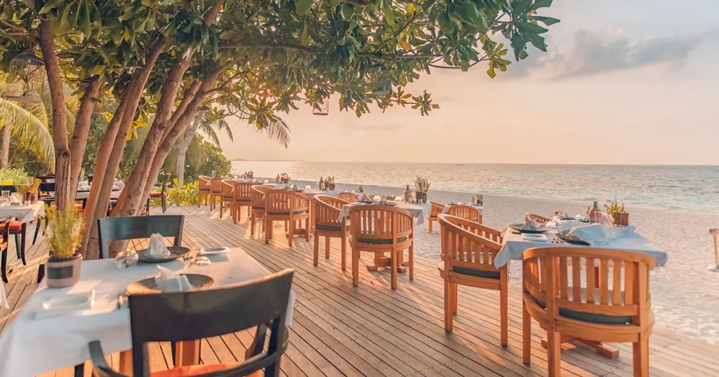 a campfire on a beach on a caribbean island during a superyacht beach excursion