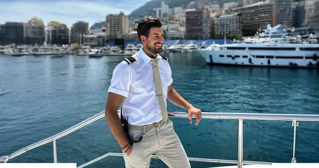 Superyacht Crew member in Monaco harbour @stam mantz