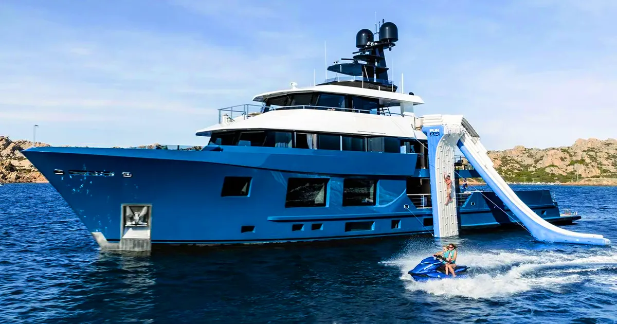 Safety by Design on Charter yacht MY King Benji with FunAir climbing Wall and Yacht Slide