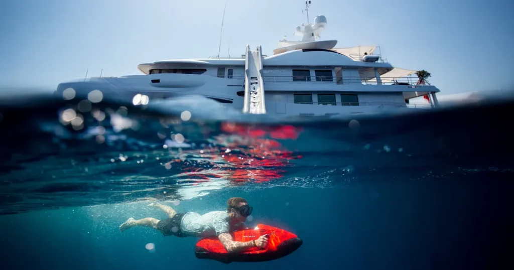 FunAir yacht slide on MY Spirit