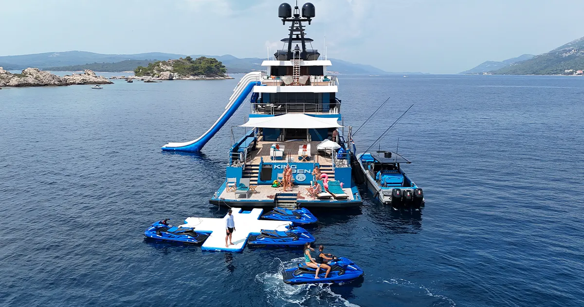 Superyacht King Benji with FunAir custom made yacht inflatable collection