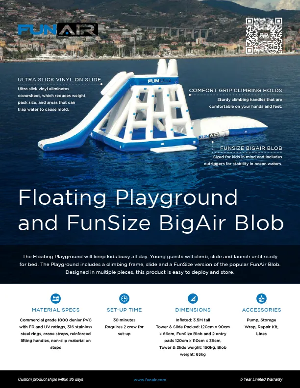 FunAir Floating Playground & FunSize BigAir Blob Spec Sheet