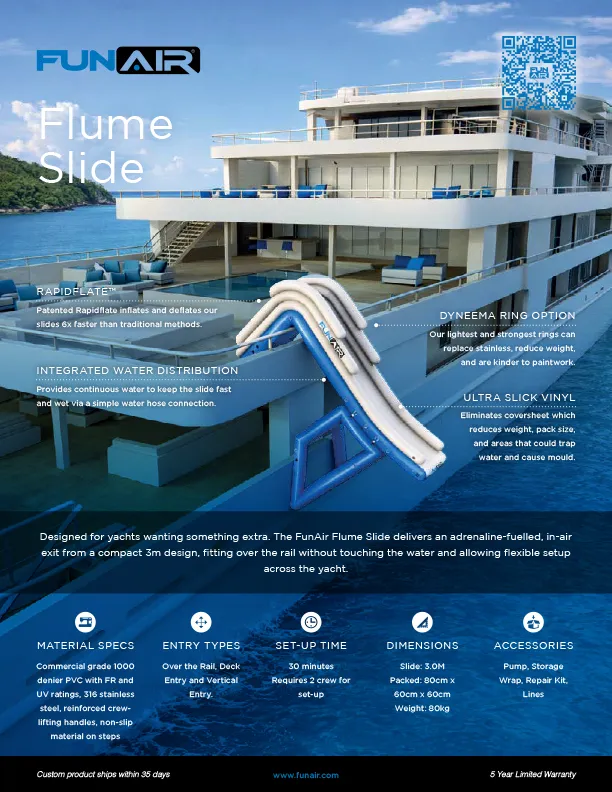 FunAir Flume Slide Spec Sheet