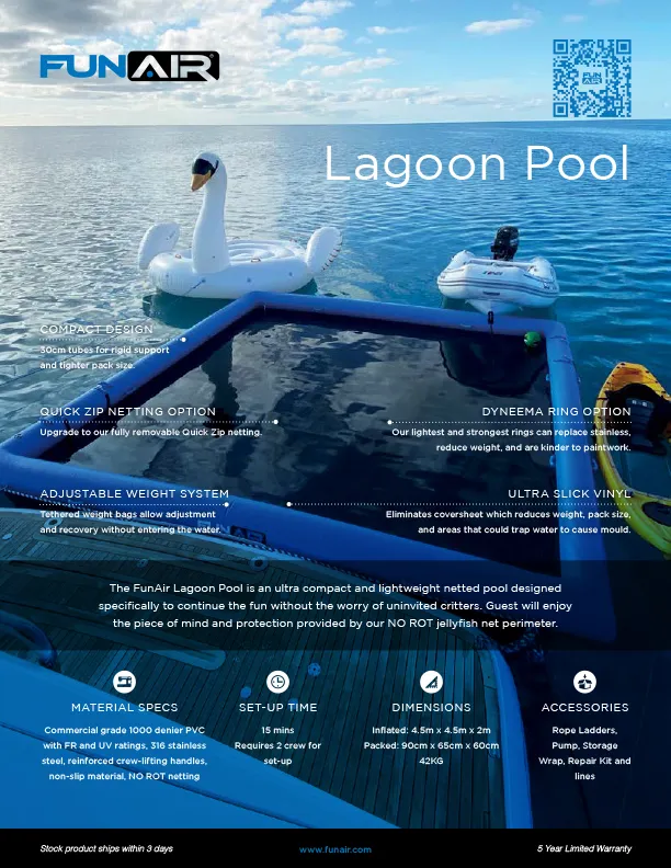 FunAir Lagoon Pool Spec Sheet