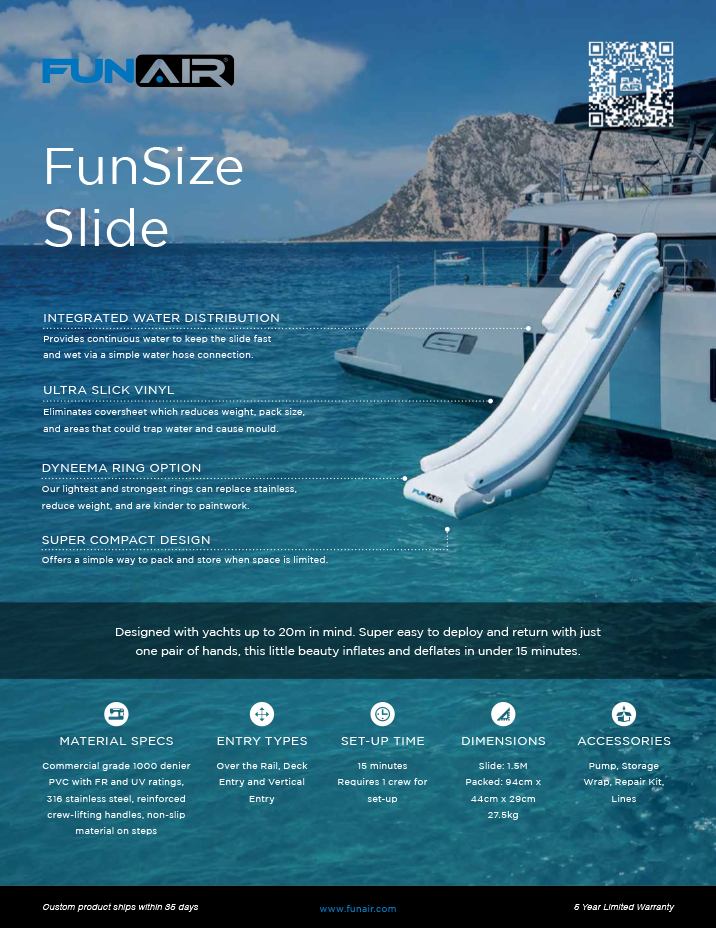 FunAir FunSize Slide Spec Sheet