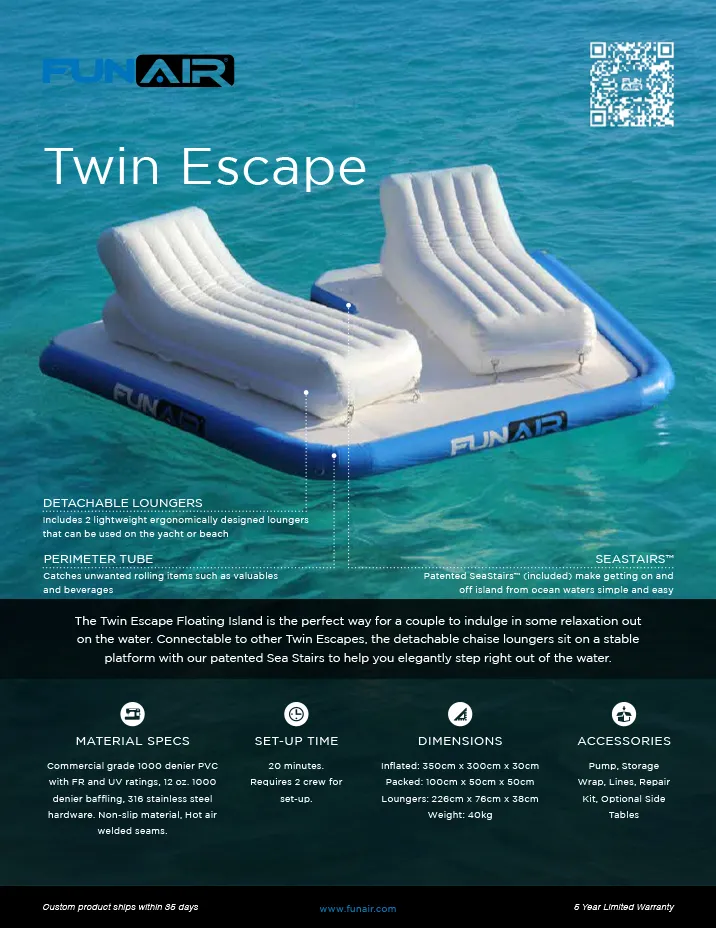 FunAir Twin Escape Spec Sheet