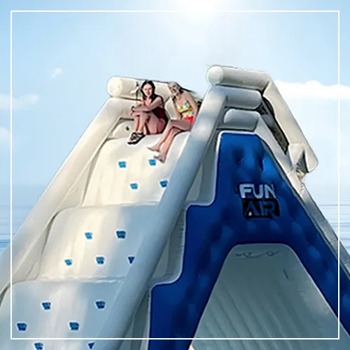 Charter guests play on Apex Extreme Slide