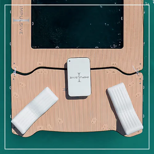 FunAir Oasis Table on the Sea Pool of a charter superyacht