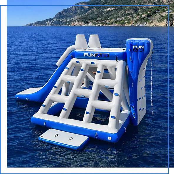Optional Climbing Wall on the FunAir Floating Playground
