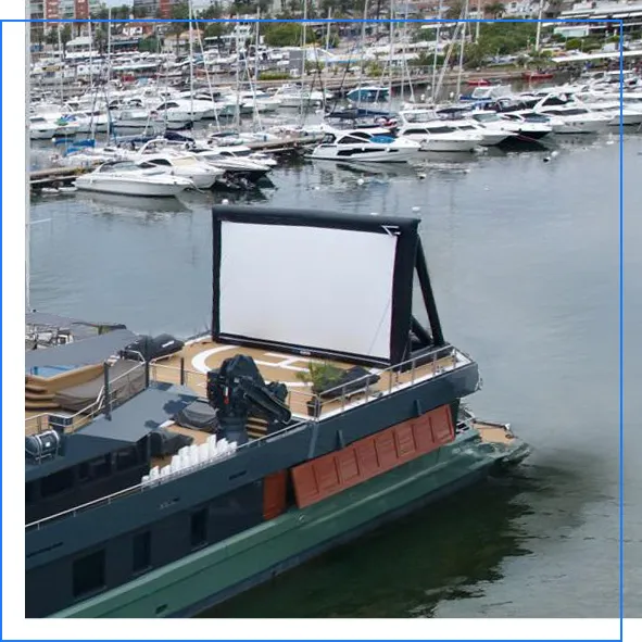 The self supporting inflatable cinema screen by FunAir
