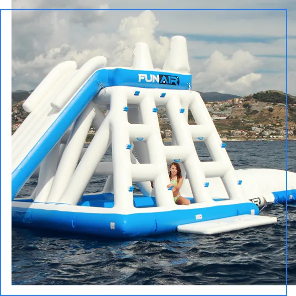 Underneath the FunAir Floating Playground