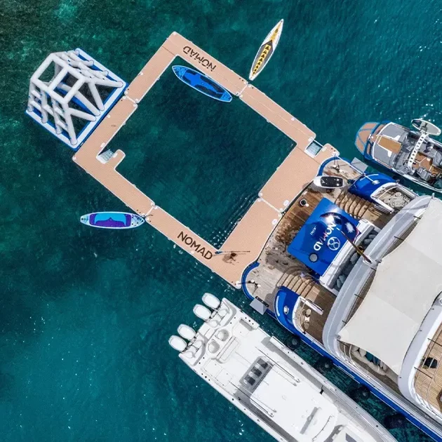 How do FunAir inflatables integrate with different yacht deck layouts