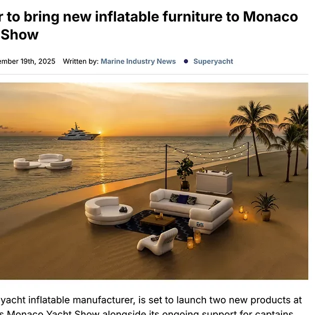 Marine Industry News FunAir to bring new products to Monaco Yacht Show 2025
