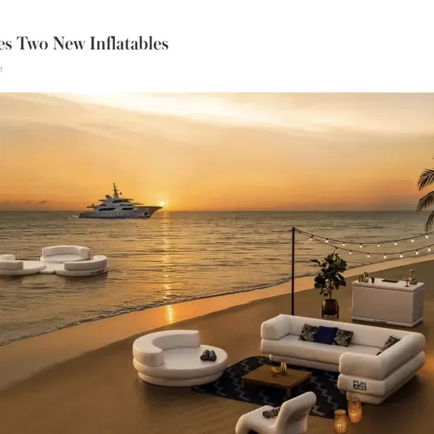 Dockwalk News FunAir Inflatable Corner Sofa at Monaco Yacht Show 2025